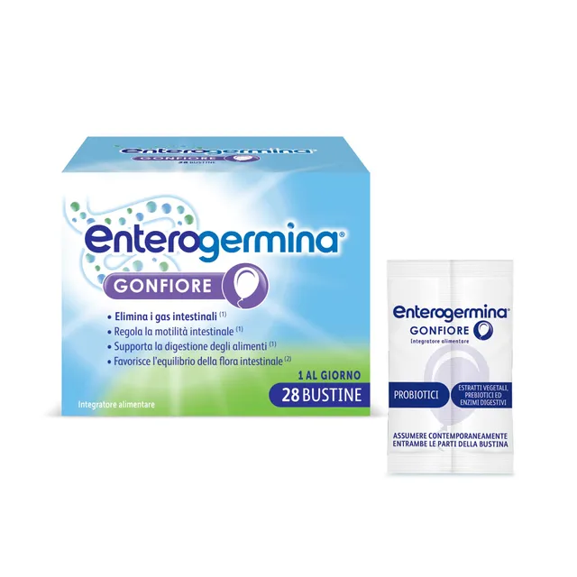 enterogermina-gonfiore-probiotici-ed-enzimi-28-bustine-pesca image 1