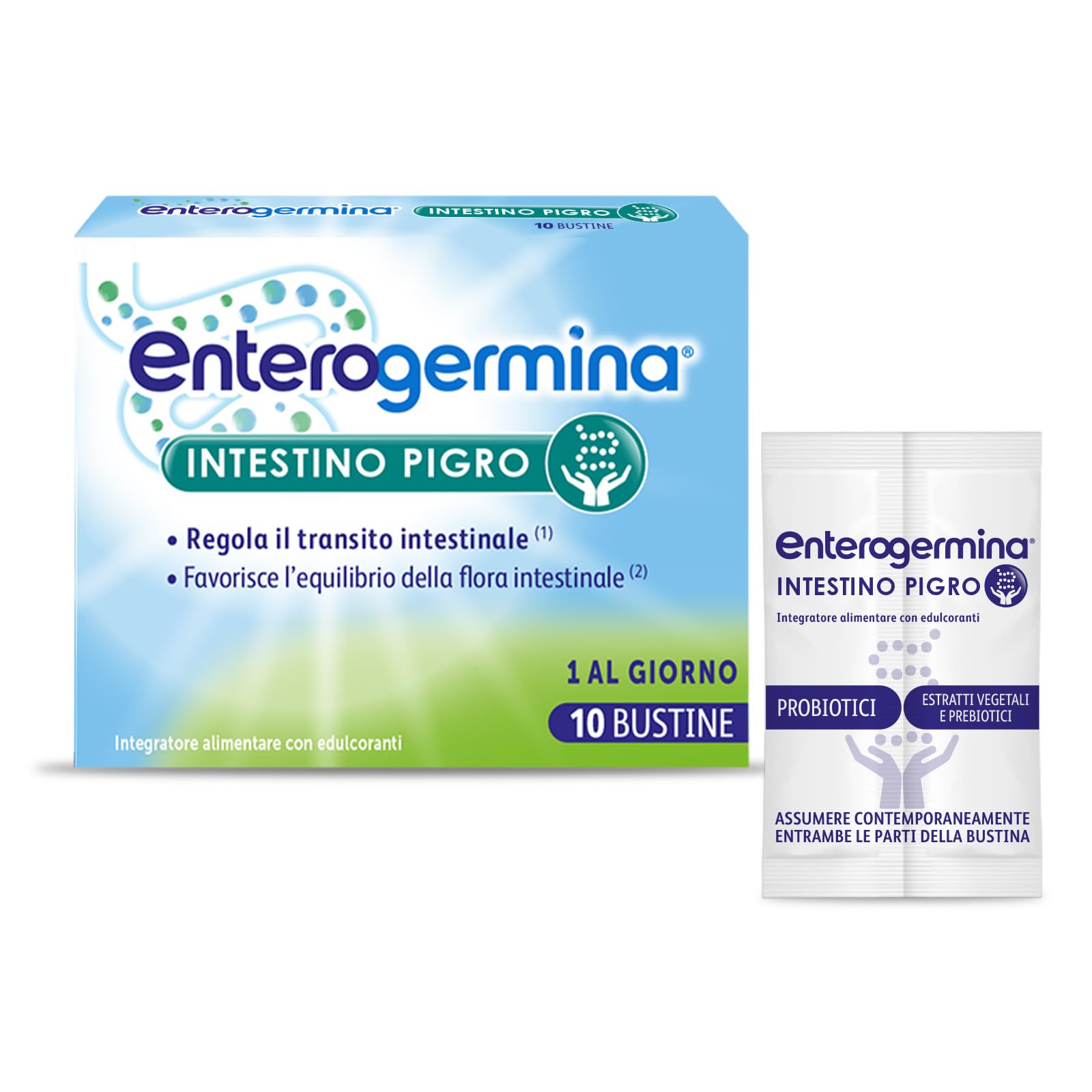 enterogermina-intestino-pigro-probiotici-10-bustine-frutti-di-bosco image 1