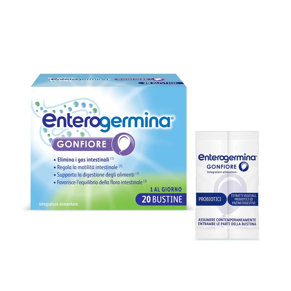 enterogermina-gonfiore-probiotici-e-prebiotici-20-bustine-pesca image 1