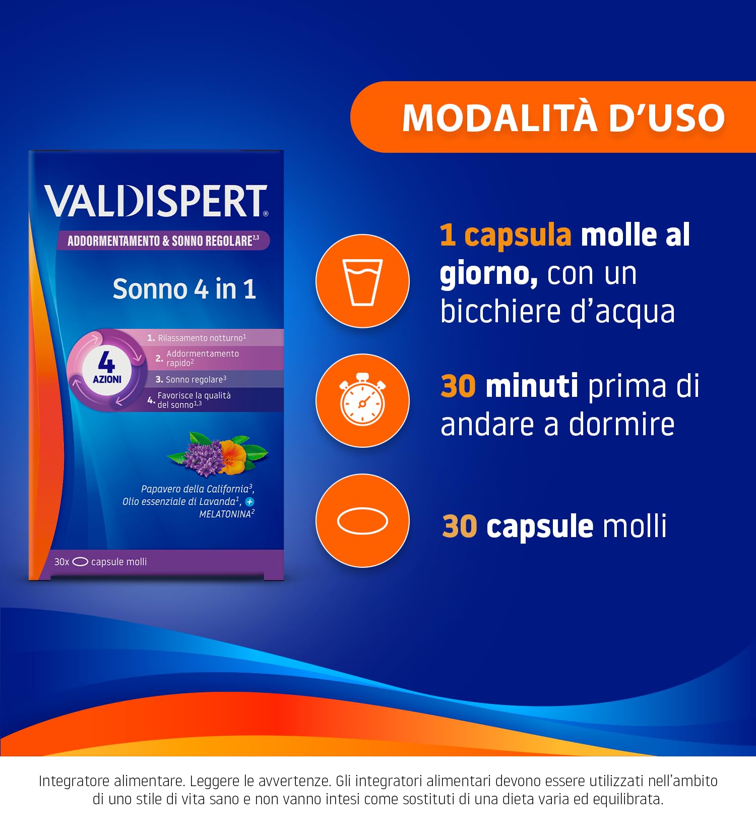 valdispert-sonno-4-in-1-integratore-notte-30-capsule-molli image 5