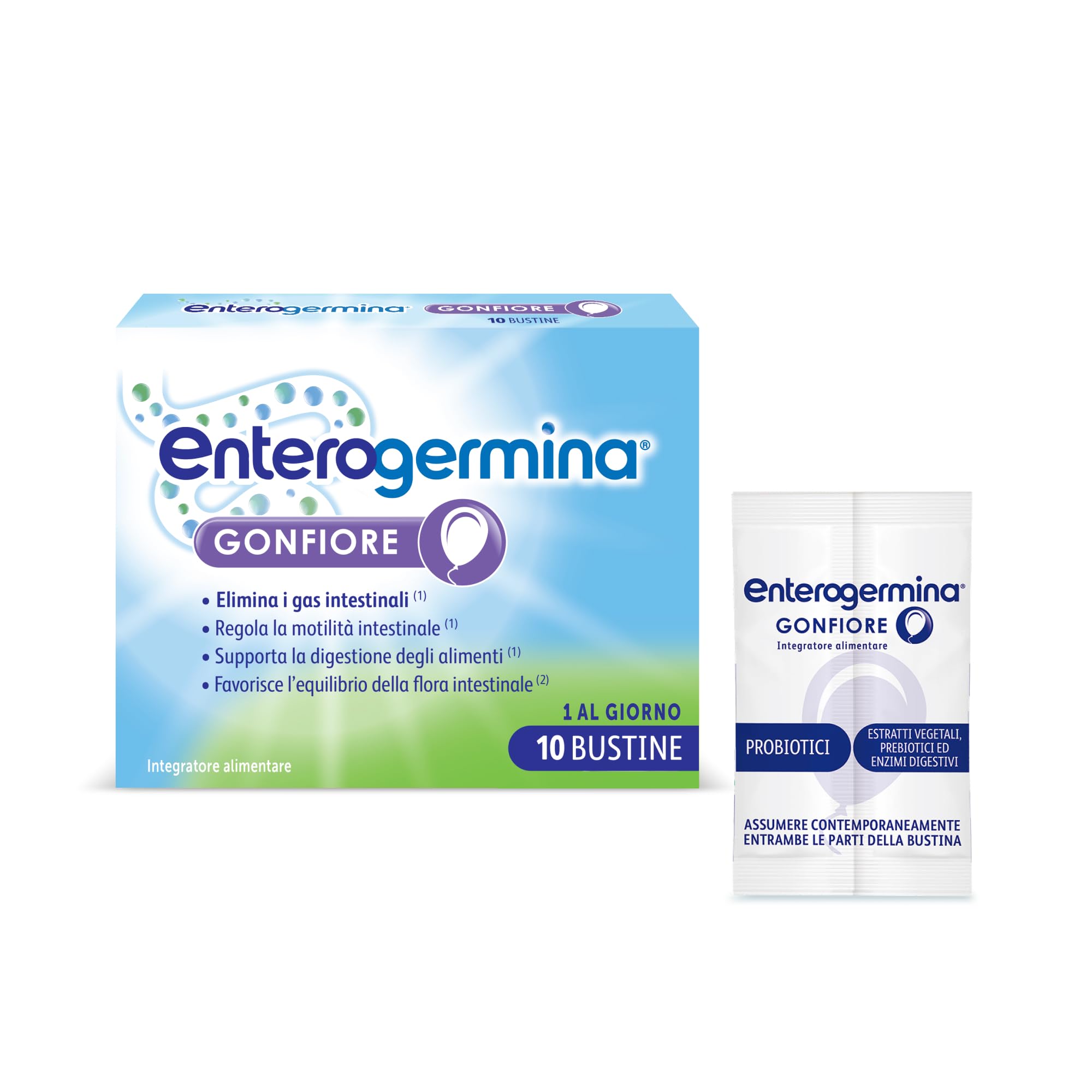 enterogermina-gonfiore-probiotici-e-prebiotici-10-bustine-pesca image 1
