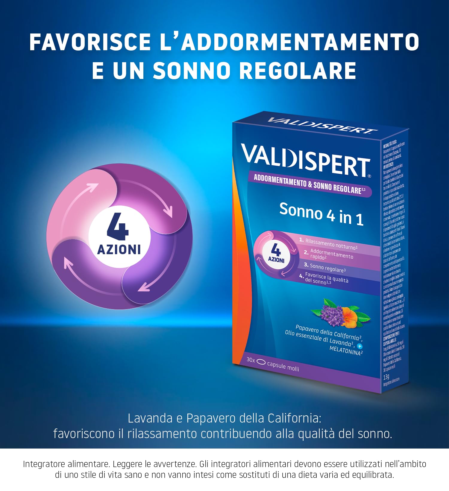 valdispert-sonno-4-in-1-integratore-notte-30-capsule-molli image 2